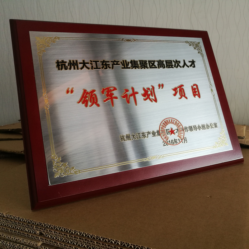 不锈钢堆金奖牌企业先进文明单位铜牌表彰荣誉授权牌匾定制定做